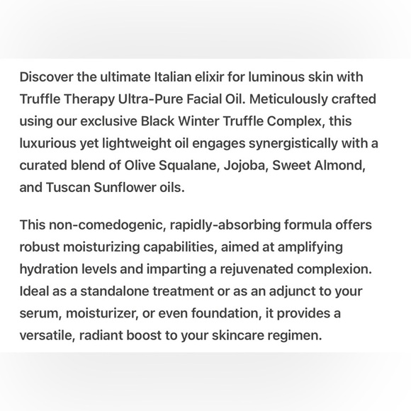 Skin & CO Truffle Therapy Pure Oil Truffle Complex - Super Dewying Facial Oil - Picture 4 of 9